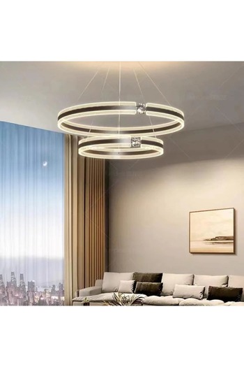 Vooltex Voltex Modern LED Chandelier, One Level, 60 + 40 + 20 cm, Marble Color, Voltex