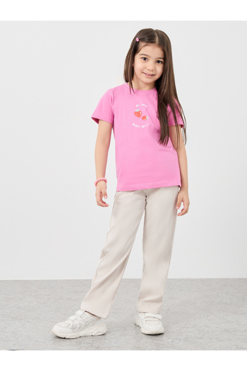 Styli Solid Twill Pants with Drawstring