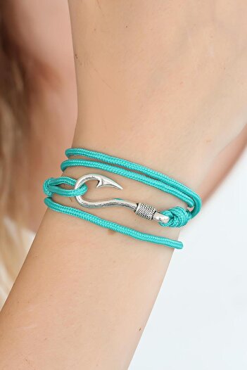 Skygo Turquoise Color Multi Bracelet with Silver Metal Hook - Tj-Bb2370-Ks
