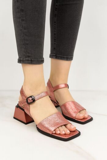 NEWGÜLTEKİN Genuine Leather Soft Comfortable Fit Ankle Belted Special Wedge Heels Stylish Sandals