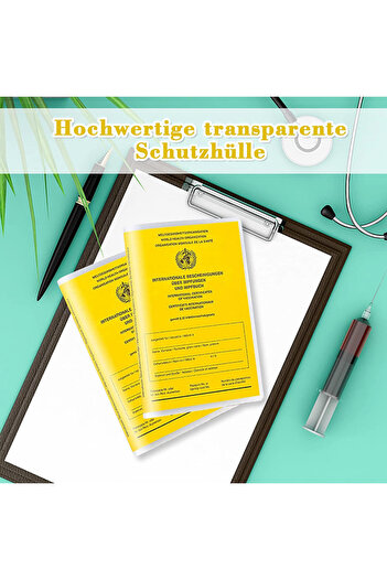 Boyigog notebook/certificate cover set, 10 pieces, transparent, PVC, 100 x 140 mm