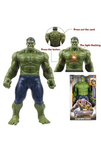NO BRAND Hulk Figurine, Plastic, 29 cm, Green