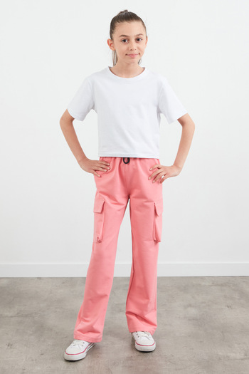 Fulla Moda Buy Elastic Waist Cargo Pocket Girls Sweatpants