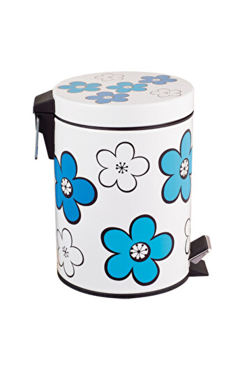 Raki Cos gunoi cu pedala FLOWER 5L albastru