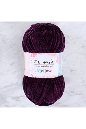 La Mia Yarn La Mia Mellow Eggplant Purple Hand Knitting Lanyard - 915 - 34161