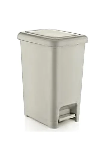 Raki Rectangular pedal bin ICIKALA SLIM 15lt, 31x22xh39cm beige