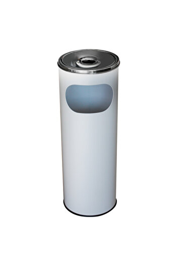 Raki Outdoor ashtray with trash can 12L 20x20xh58cm white