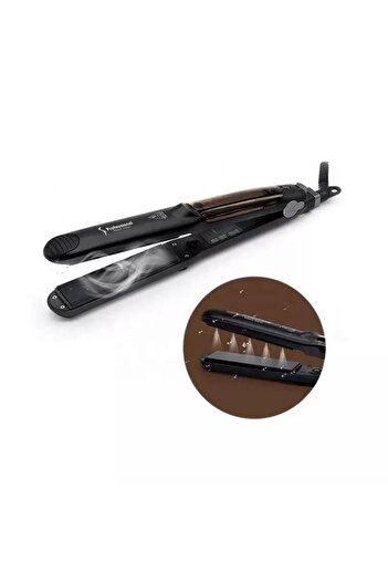 Generic 2 in 1 Curling Straightening Steam Flat Iron Professional Steam Hair Straightener Salon Styler