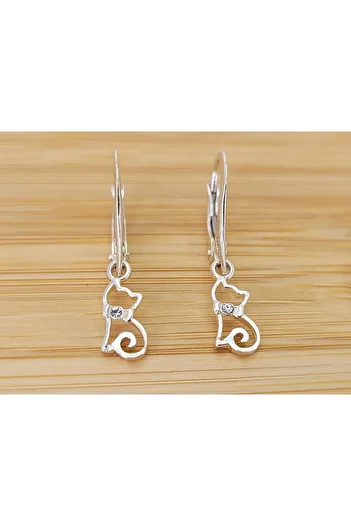 Atellier Wearable Art Pretty Kitty silver earrings