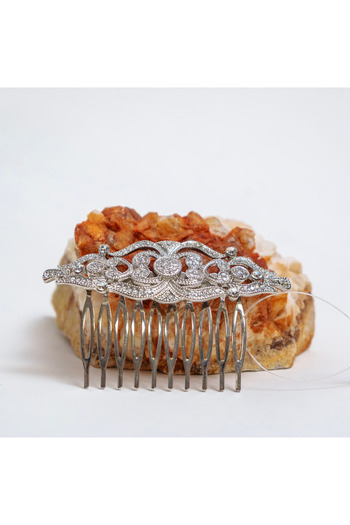 CHARM Pieptene elegant de păr cu cristale argintii – Charm