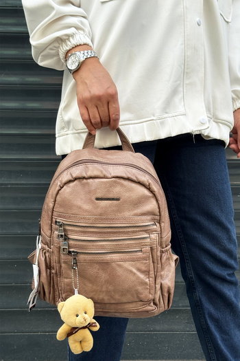 Just Polo Imported Washable Leather Backpack and School Bag