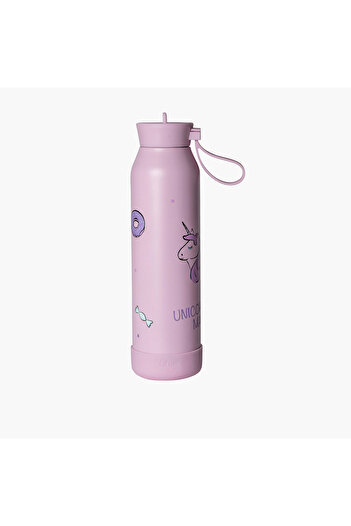 Citron Graphic Print Stainless Steel Sipper Water Bottle