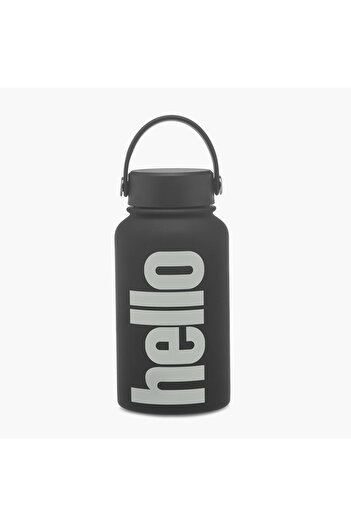 Lifestyle Typographic Print Stainless Steel Double Wall Vacuum Bottle - 650 ml