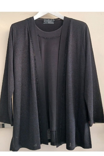 N.Y.YILDIZ Star Large Size Silvery Stone Double Bluz Jacket Flexible 1, Class Sandy Mother Special Shawl Collar Suit