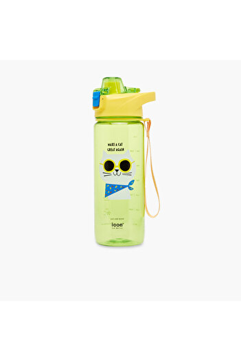 Icon Cat Print BPA Free Water Bottle - 750 ml