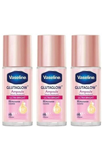 Vaseline Glutaglow Ultra Bright Ampoule Serum Deodorant 45 ML 3 Pcs