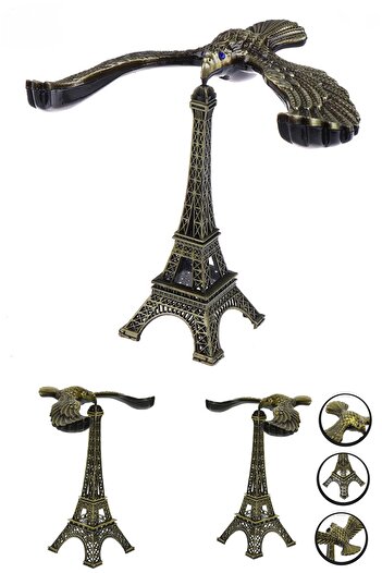 Wolawood Metal Eiffel Tower Balance Bird Figurine Eagle Figure Desktop Accessory Retro Gift Decorative Set