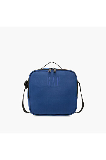 GAP Solid Lunch Bag with Adjustable Strap and Zip Closure
