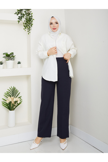 Moda İncir ELASTIC WAIST WIDE LEGS PANTS