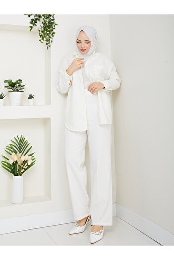 Moda İncir BELİ LASTİKLİ BOL PAÇA PANTOLON