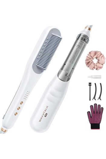 Generic Wavytalk Pro Steam Straightener Brush, Steamline Pro 3 in 1 Straightening Brush, Steam Reduces Damag