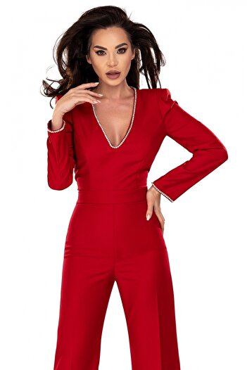 Atmosphere Fashion Elegant red jumpsuit
