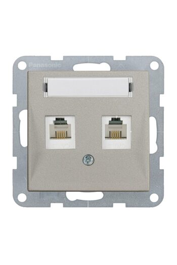 PANASONIC Mecanism Priză Telefon 2xCAT3 cu Etichetă Karre Plus 55 Bronz