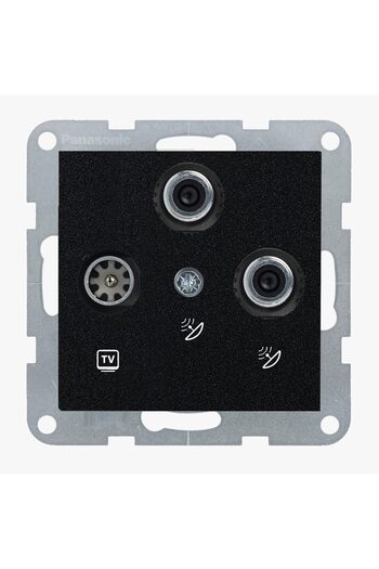 PANASONIC Final Satellite Socket Mechanism Karre Plus 55 Black