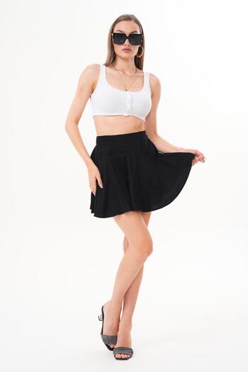 ŞİMAL Women's Patterned Skirt with Shorts 250540 -