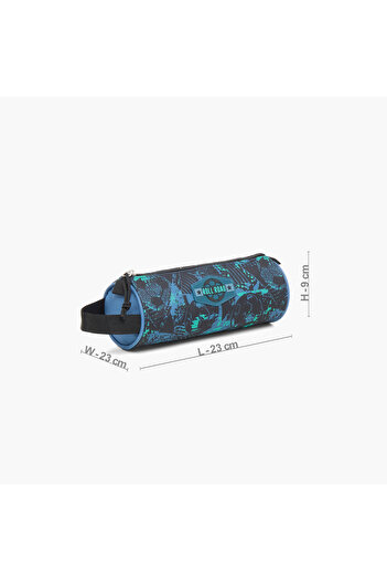 Roll Road All-Over Soccer Print Pencil Pouch with Zip Closure