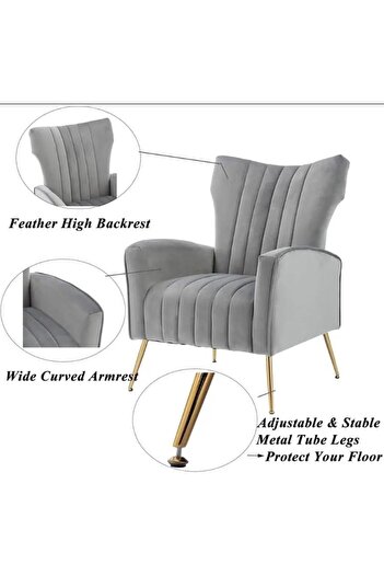 MAPLE HOME DECORATION New Modern Design Living Room Arm Chair (Green)