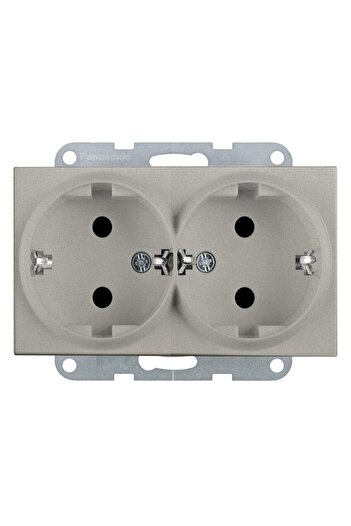 PANASONIC Double Schuko Socket Mechanism Karre Plus 55 Bronze