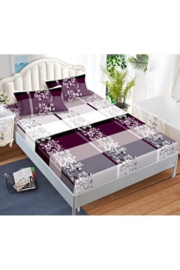 OEM Sheet and pillowcases for double bed, Finet, abstract floral, 180x200cm, 3 pieces