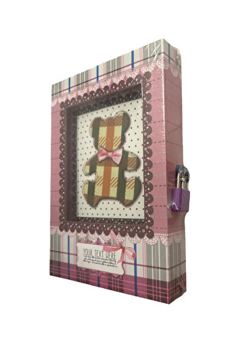 OEM Teddy Bear Diary with Lock, Perfect for Kids, A6 Format, 100 Pages