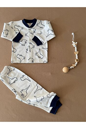 EM&FA TEKSTİL Double Set Pacifier Strap Set