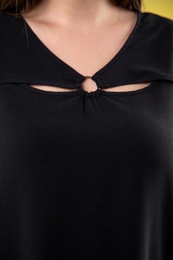 Roxxlen Large Size Ring Detailed 2'Litakım Black
