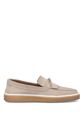 Ayakkabı Fuarı Elite Btant02 Men's Genuine Suede Leather Casual Shoes Cream