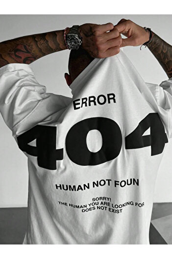 SVART WEAR Error 404 Human Not Found με τύπωμα oversized Καθημερινή Τ-shirt T-shirt