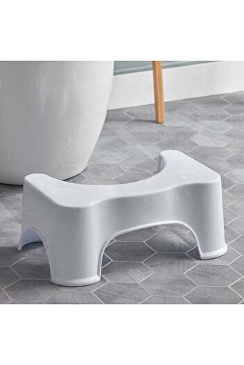 Generic Bathroom Toilet Stool White 44.5x28x21cm