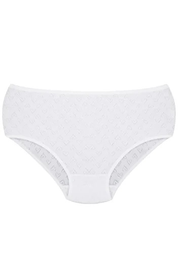 Özten 12'Li Paket 100% Cotton Heart High Waist Bato Women's Panties Ozt12100