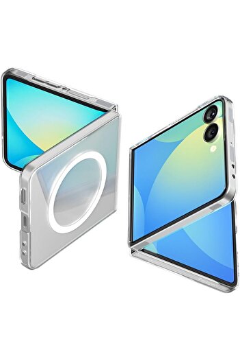 Spigen Air Skin MagFit for Samsung Galaxy Z Flip 7 case [MagSafe compatible] (2025) - Clear White
