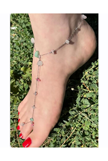 Vitastyle Mixed Color Colorful Bead Detail Halhal/Foot Shammeran