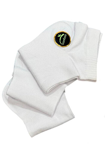 TOLIN Women's 3-Piece Bamboo White Booties Socks Set 20538
