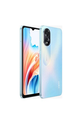 OPPO A18 Dual SIM 4G Smartphone, 4 GB RAM, 128 GB storage, Glowing Blue