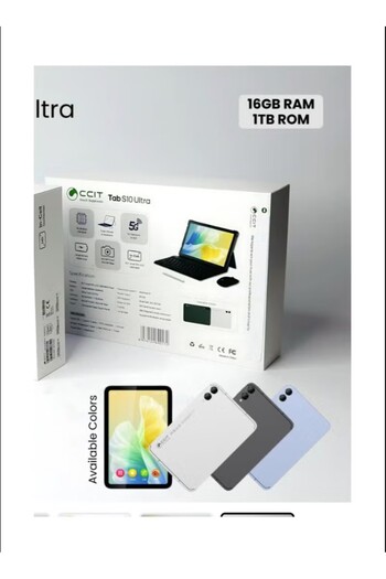 CCIT Tab S10 Ultra tablet, 10.1" screen, 16GB RAM, 1TB storage