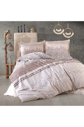 NufJoy 100% COTTON RANFORCE Bed Linen, 4 Pieces, King Size, Bed Sheet 240x260 cm, Premium Quality