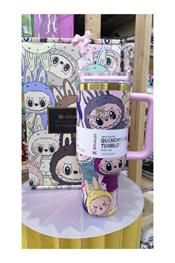 Pop Mart Labubu Limited Edition Collab Tumbler – 40oz Insulated Travel Cup, Cute Collectible Design