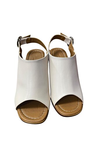 WHİTE LİNE Women's Heeled All Face Summer Shoes