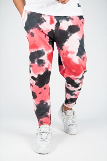 FıttingRoom Elastic Waist Batik Washable Patterned Baggy Trousers