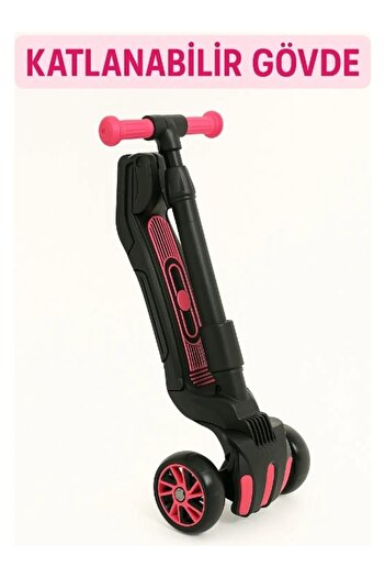 Scooter CooolWheel Oturaklı 3 Tekerlekli | LED Işıklı, Katlanabilir Combo Scooter, 3-7 Yaş